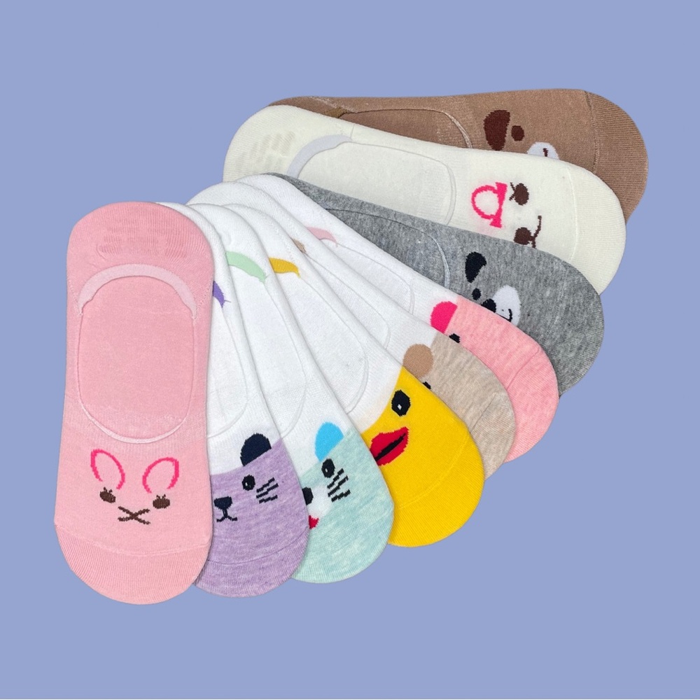 Set of 9 Animal Ankle Socks